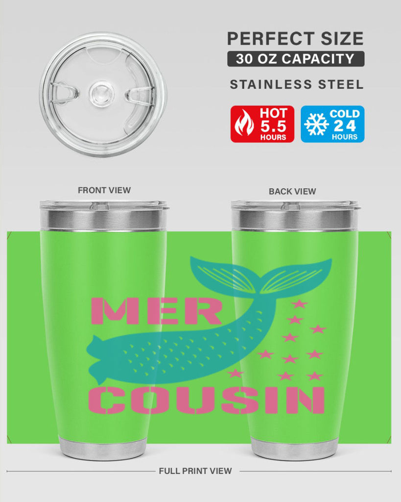 Mer Cousin 324#- mermaid- Tumbler