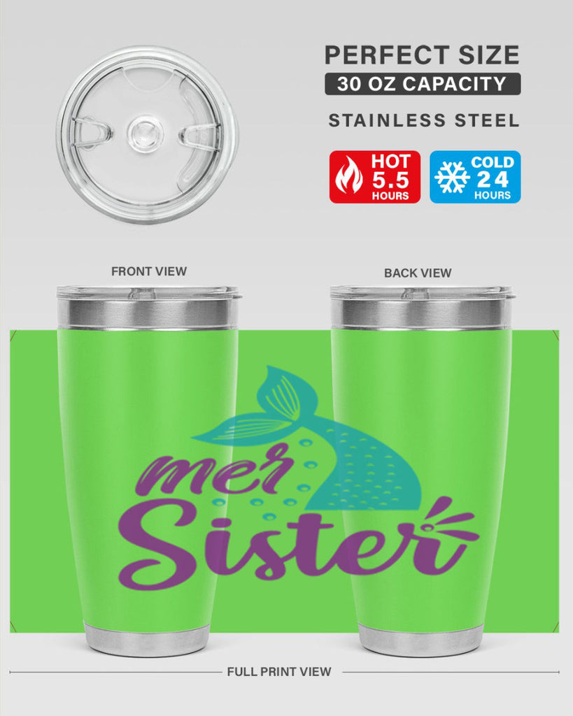 Mer Sister 346#- mermaid- Tumbler