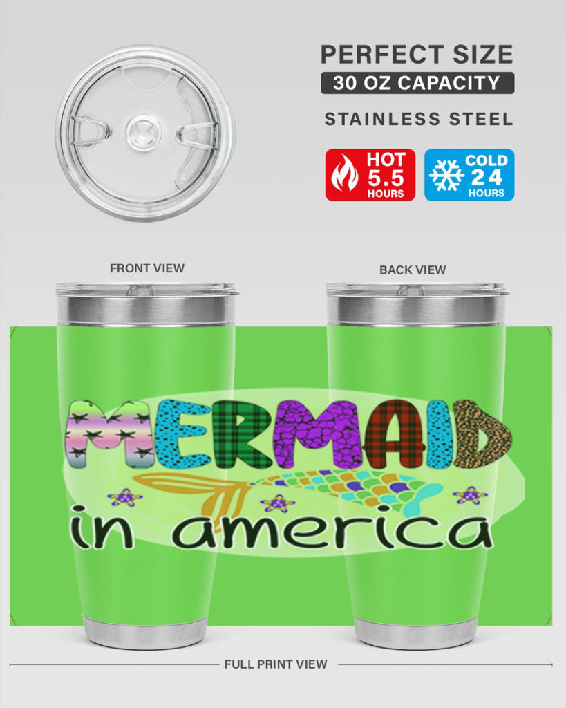 Mermaid In America 419#- mermaid- Tumbler