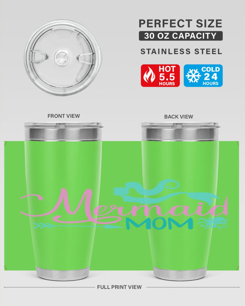 Mermaid Mom 374#- mermaid- Tumbler