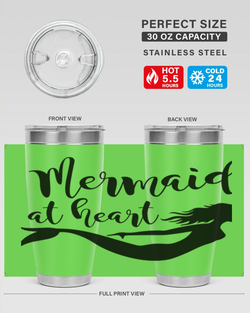 Mermaid at heart 395#- mermaid- Tumbler