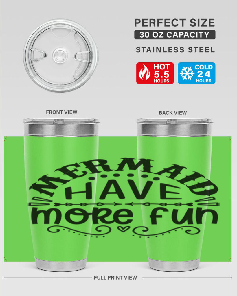 Mermaid have more fun 417#- mermaid- Tumbler