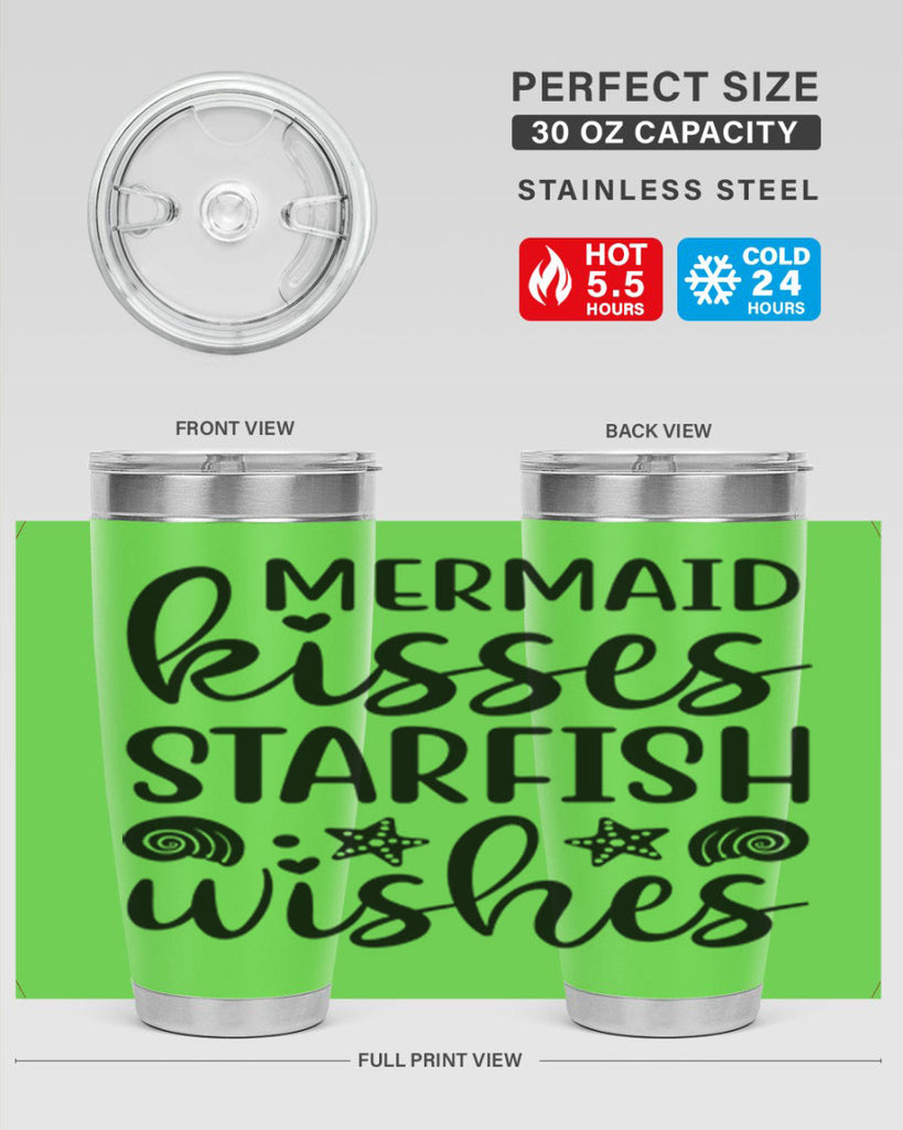 Mermaid kisses starfish wishes 426#- mermaid- Tumbler
