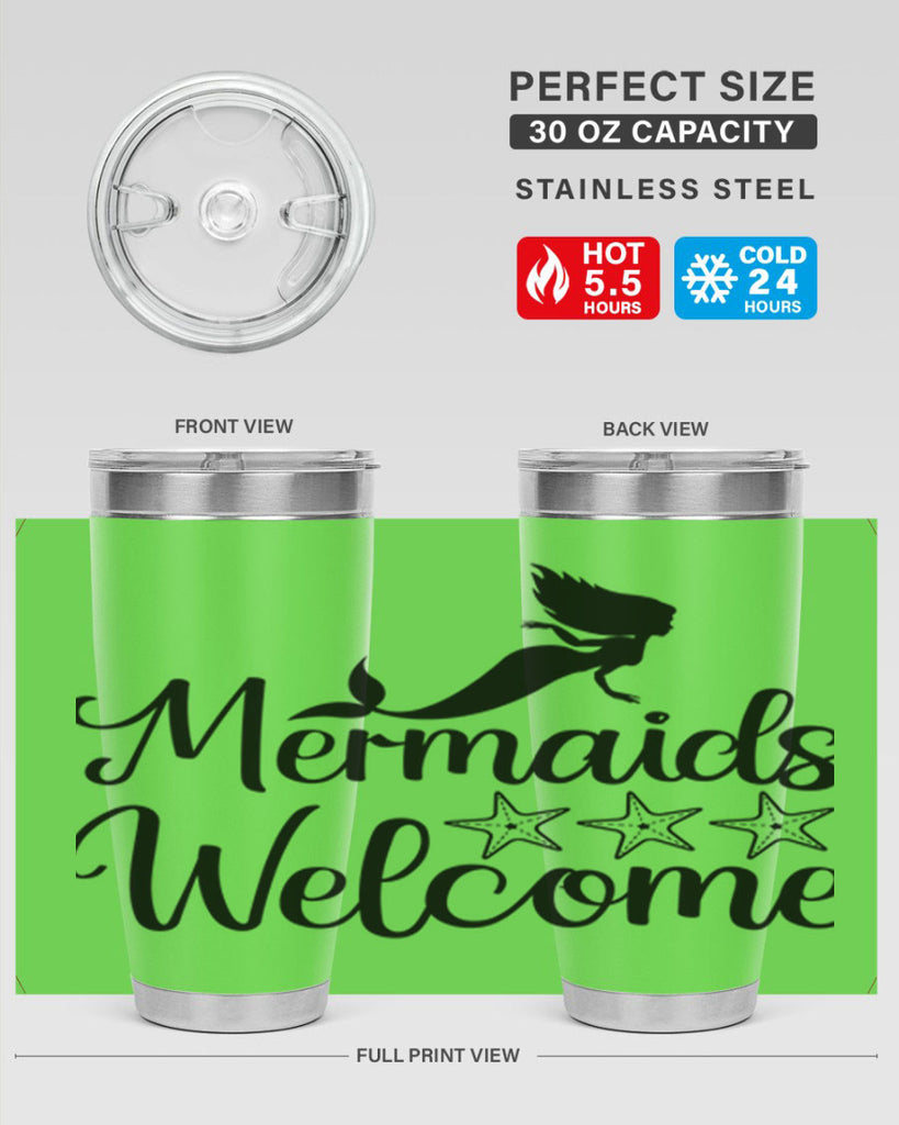 Mermaids welcome 498#- mermaid- Tumbler