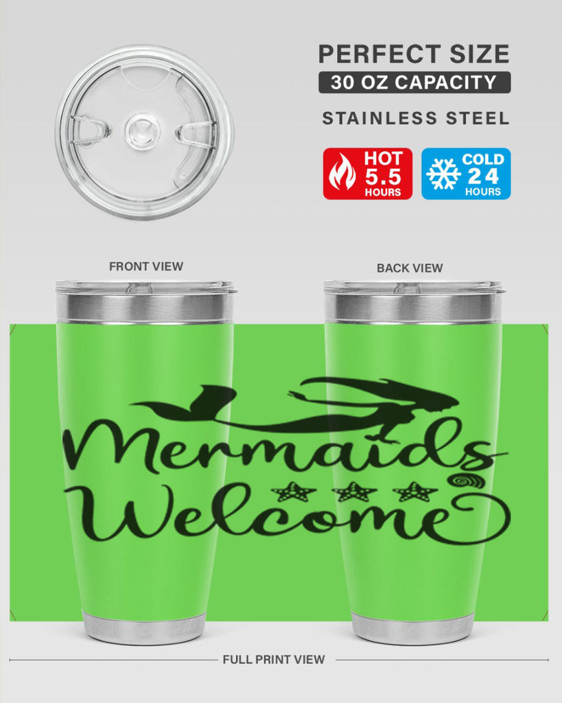 Mermaids welcome design 501#- mermaid- Tumbler