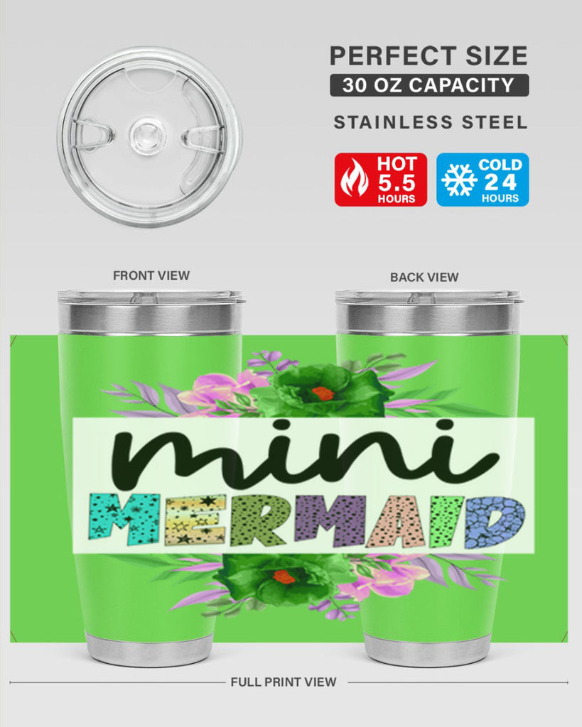 Mini Mermaid 505#- mermaid- Tumbler