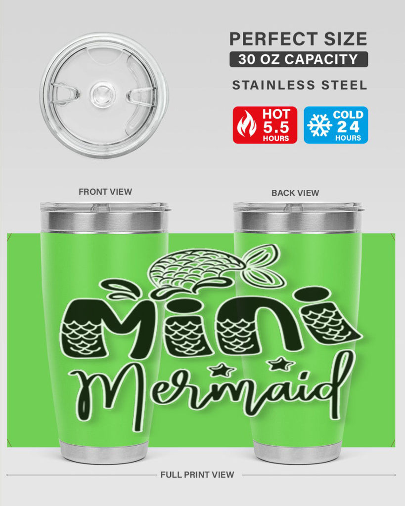 Mini Mermaid 508#- mermaid- Tumbler