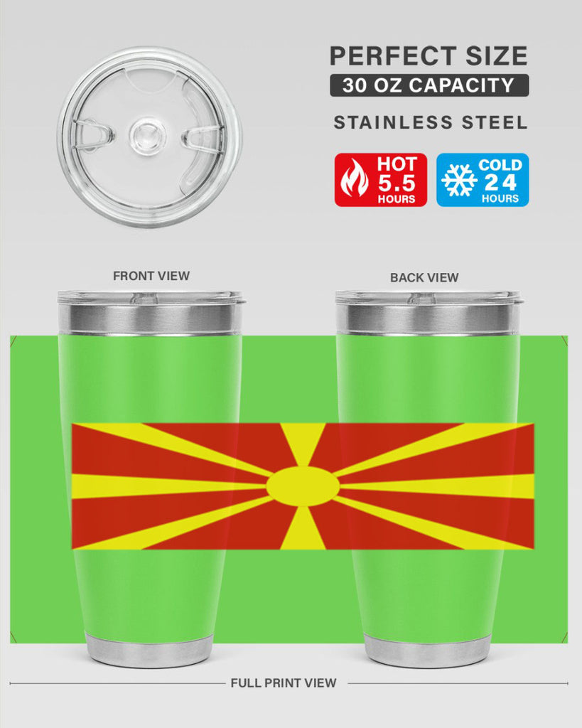 North Macedonia 69#- world flags- Tumbler