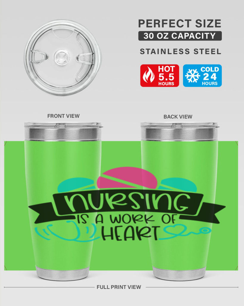 Nursing Is A Work Of Heart Style Style 71#- nurse- tumbler