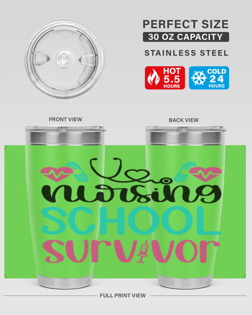 Nursing School Survivor Style Style 63#- nurse- tumbler