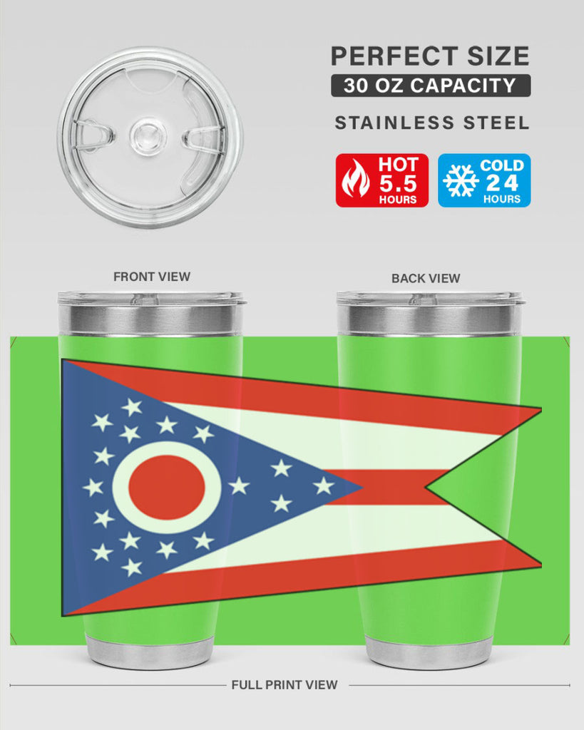 Ohio 17#- Us Flags- Tumbler