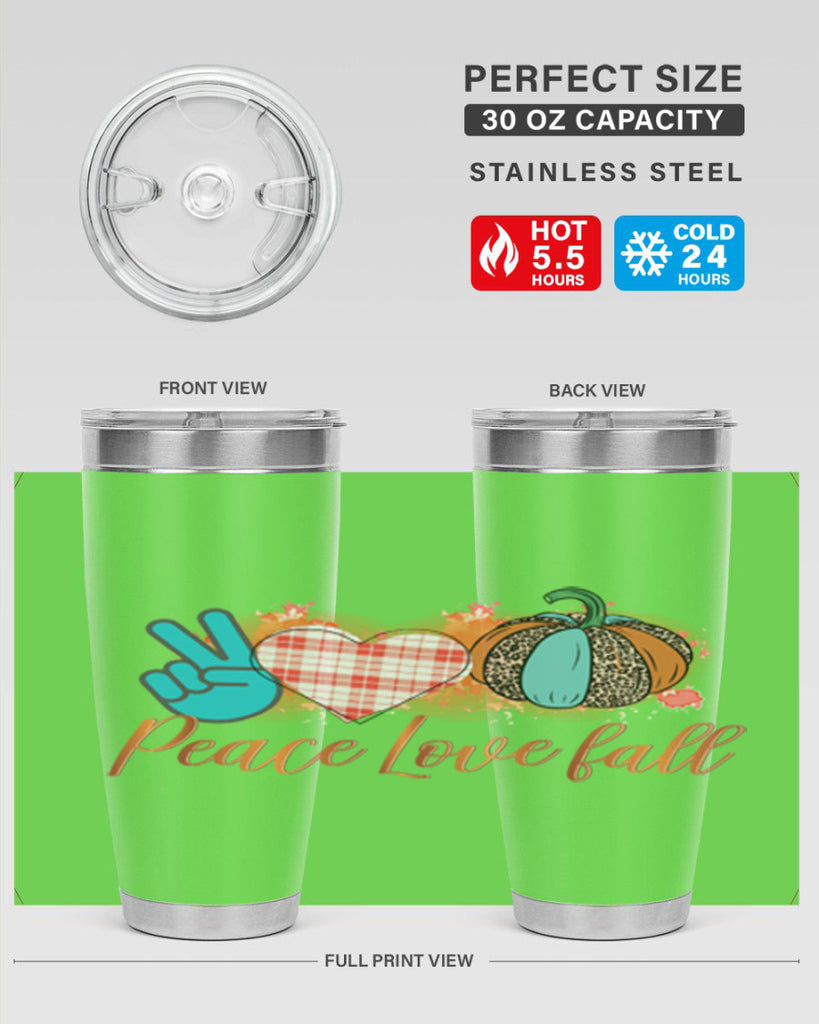 Peace Love Fall 466#- fall- Tumbler