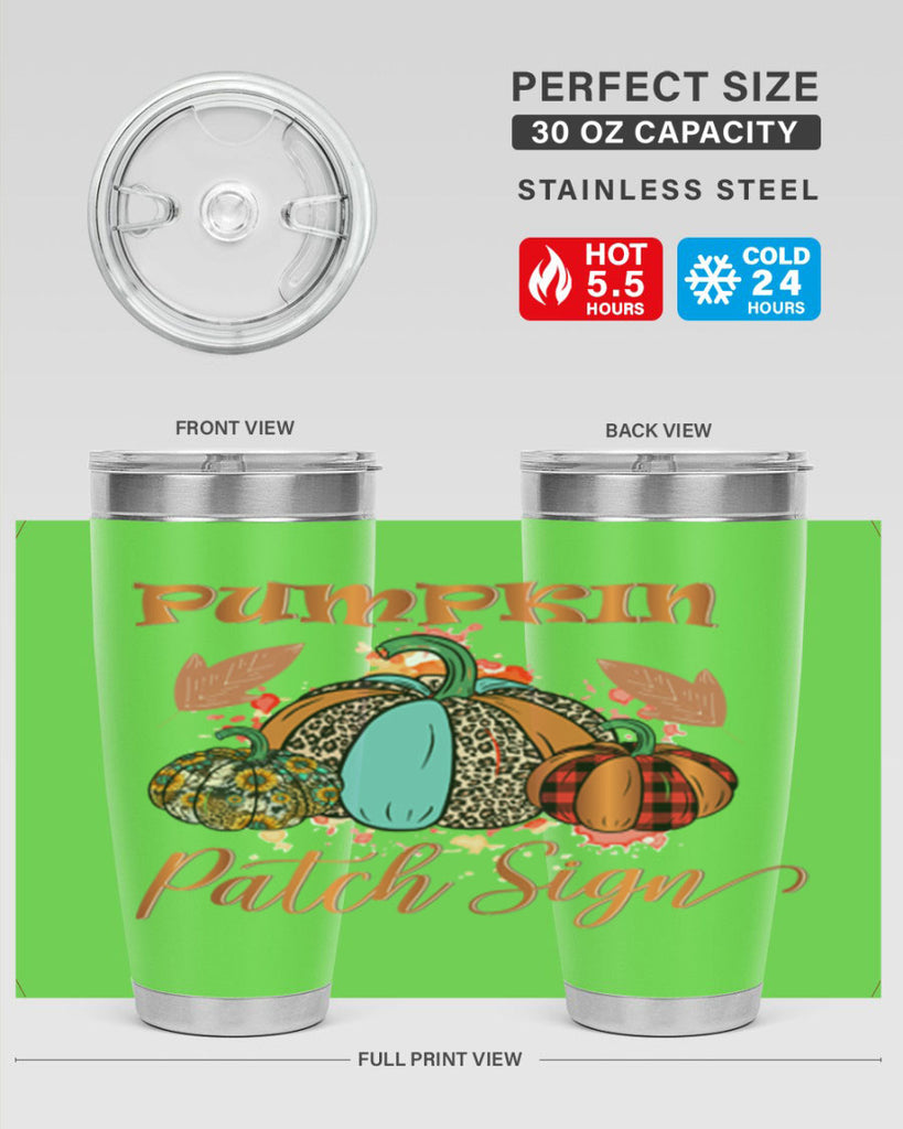 Pumpkin Patch Sign 530#- fall- Tumbler