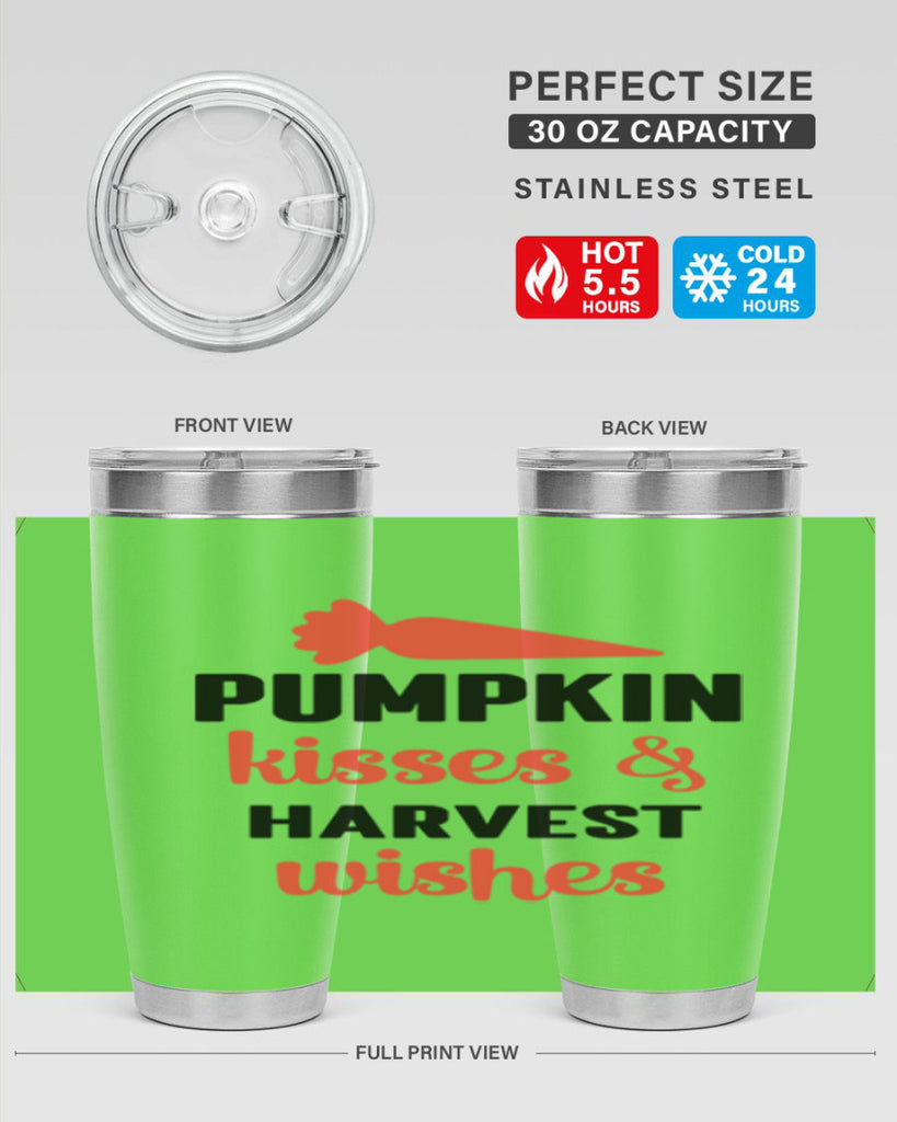 Pumpkin kisses harvest wishes 524#- fall- Tumbler