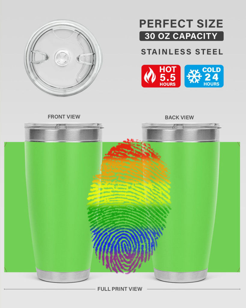 Rainbow Finger print 10#- lgbt- Tumbler