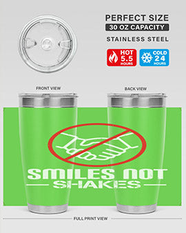 SMILES NOT SHAKES Style 23#- corona virus- Cotton Tank