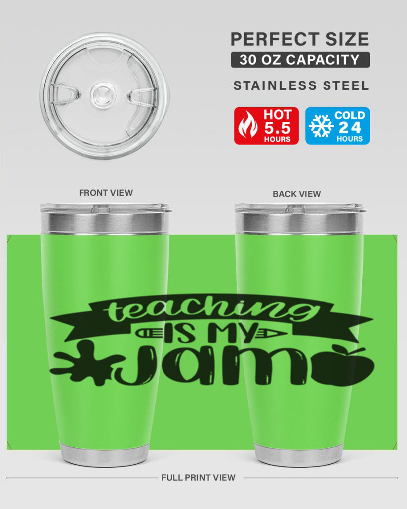 Teaching Is My Jam Style 40#- teacher- tumbler