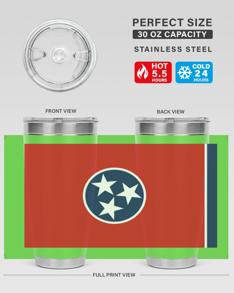 Tennessee 10#- Us Flags- Tumbler