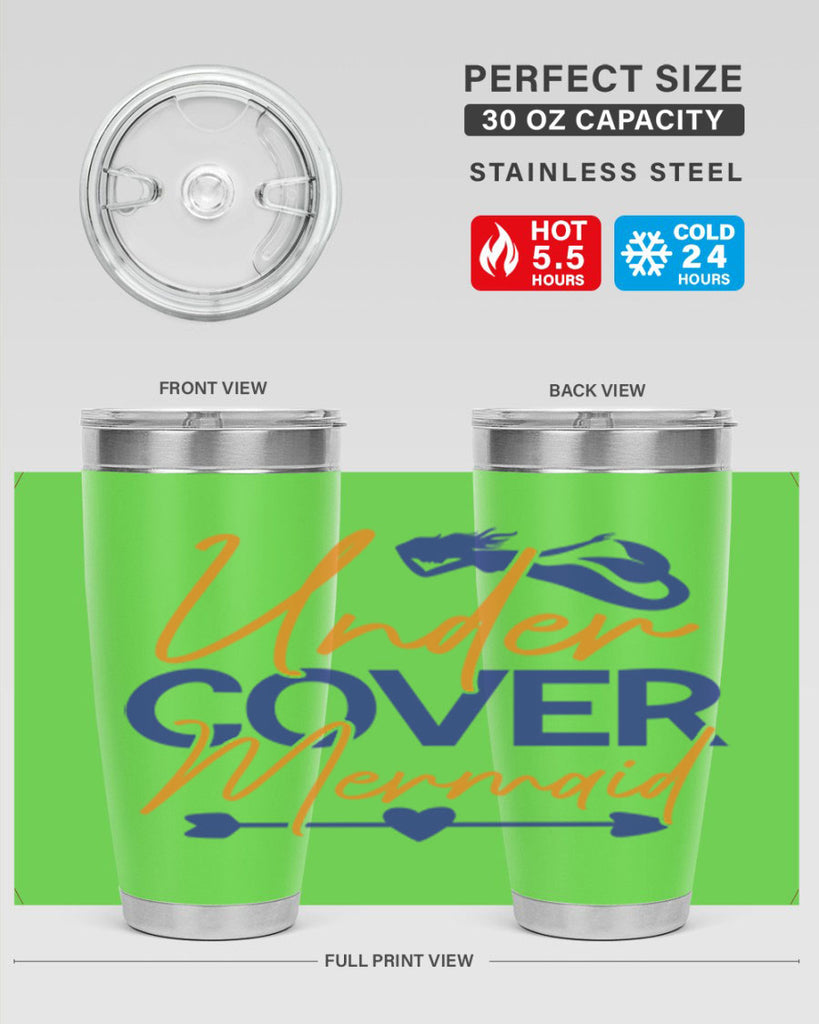 Under Cover Mermaid 636#- mermaid- Tumbler