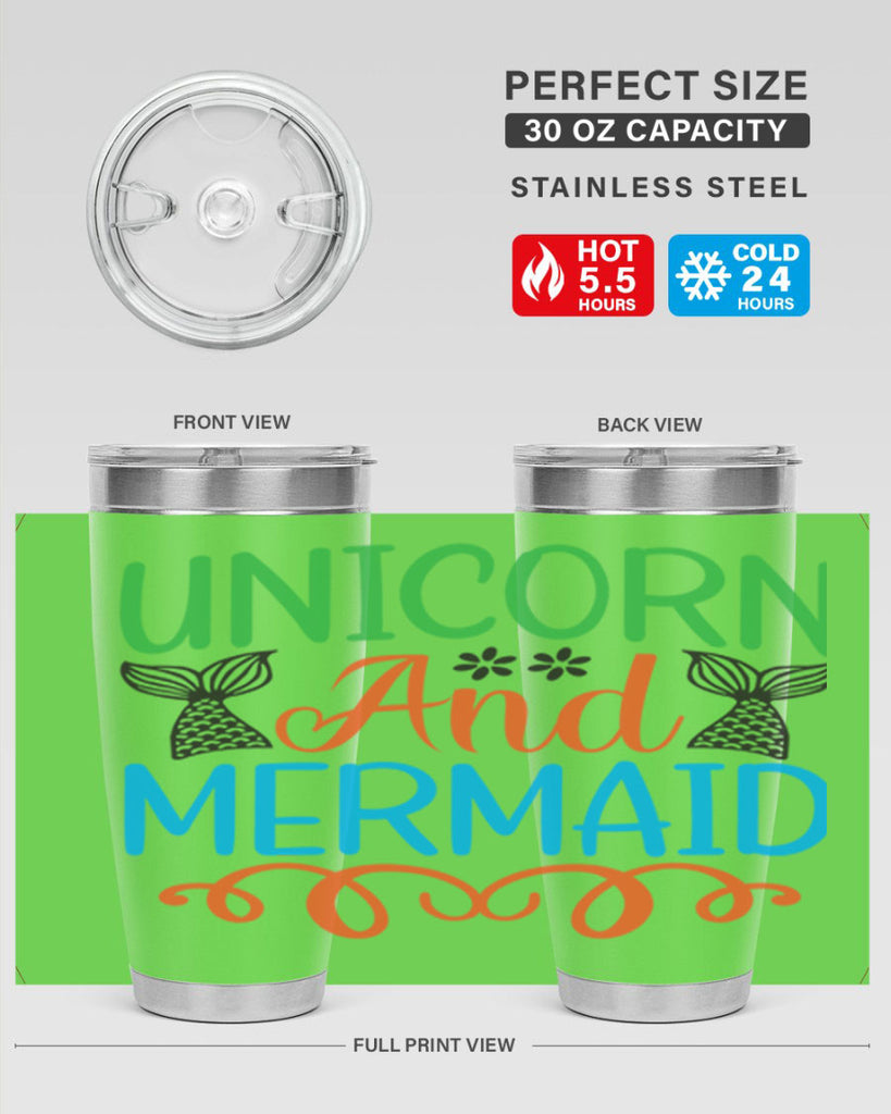 Unicorn And Mermaid 659#- mermaid- Tumbler