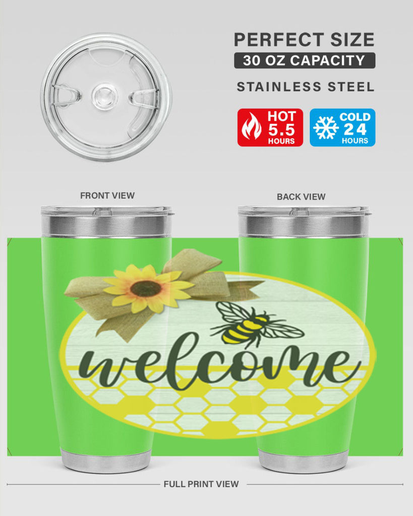 Welcome Bee and hive Mockup566#- spring- Tumbler