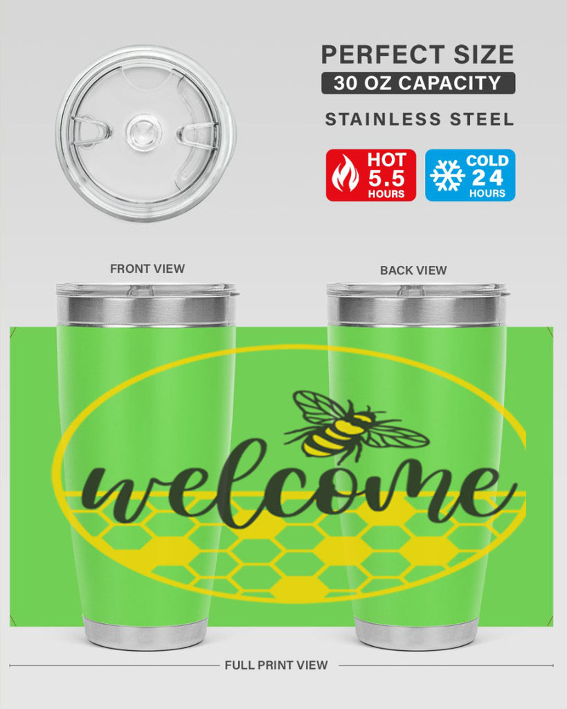 Welcome Bee and hive567#- spring- Tumbler