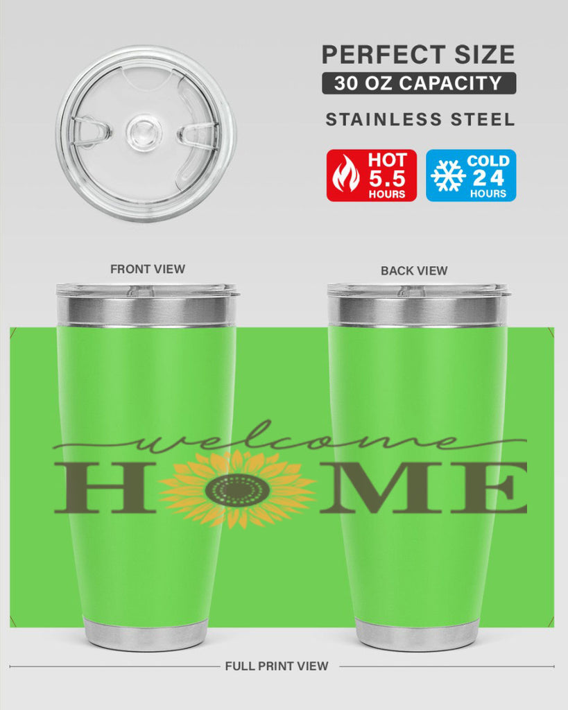 Welcome Home sunflower573#- spring- Tumbler