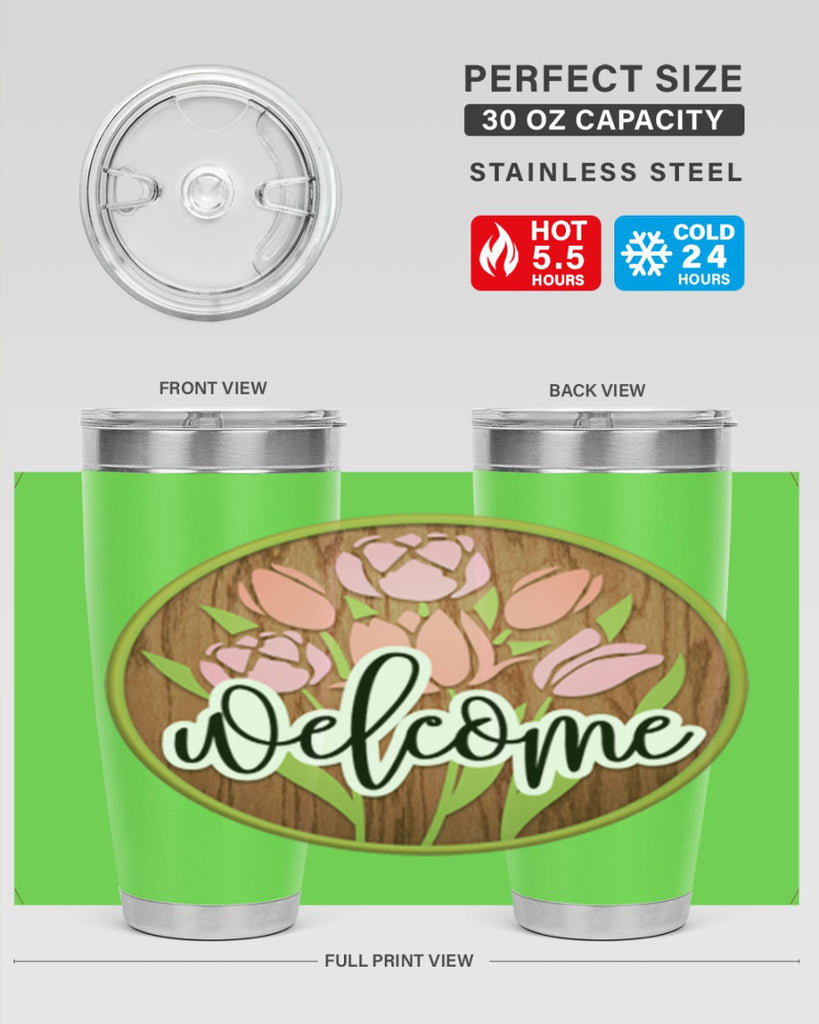 Welcome flowers bouquet Mockup570#- spring- Tumbler