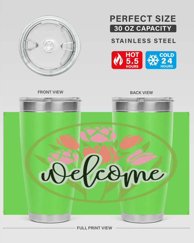 Welcome flowers bouquet571#- spring- Tumbler