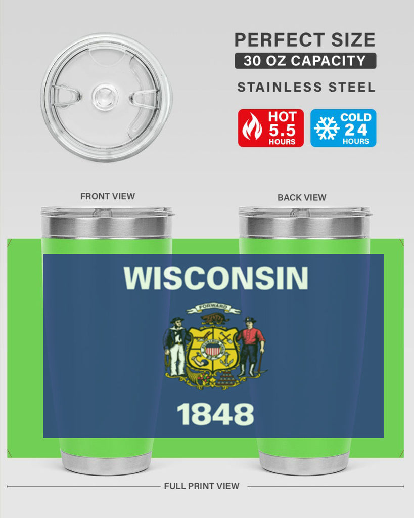 Wisconsin 2#- stateflags- Tumbler