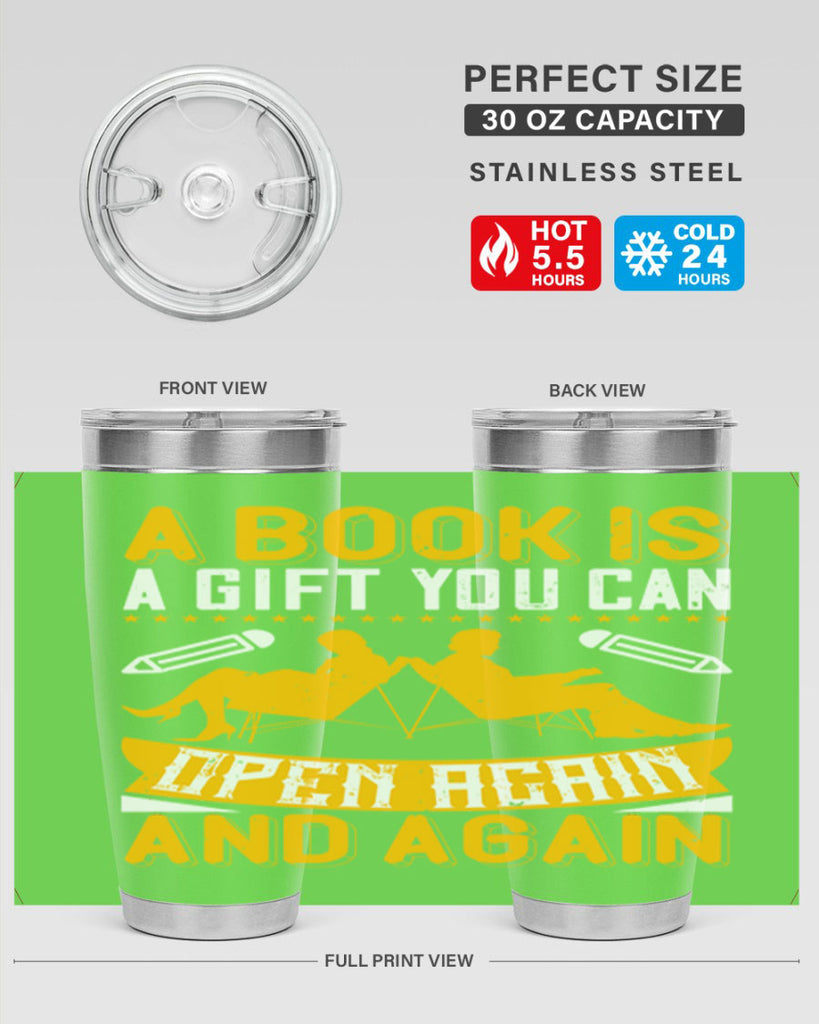 a book is a gift you can open again and again 80#- reading- Tumbler