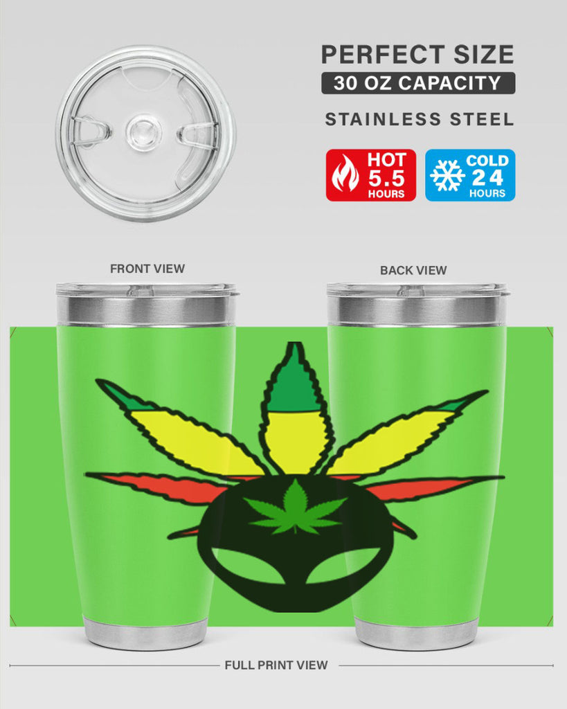 alien cannabis 10#- marijuana- Tumbler