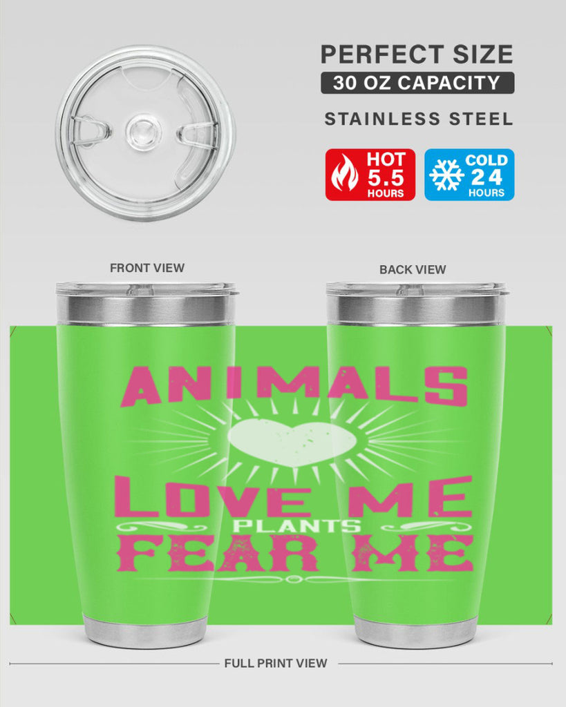 animals love me 102#- vegan- Tumbler