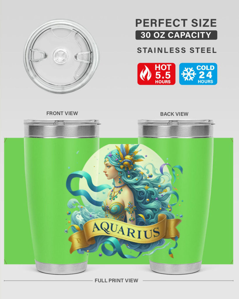 aquarius 84#- zodiac- Tumbler