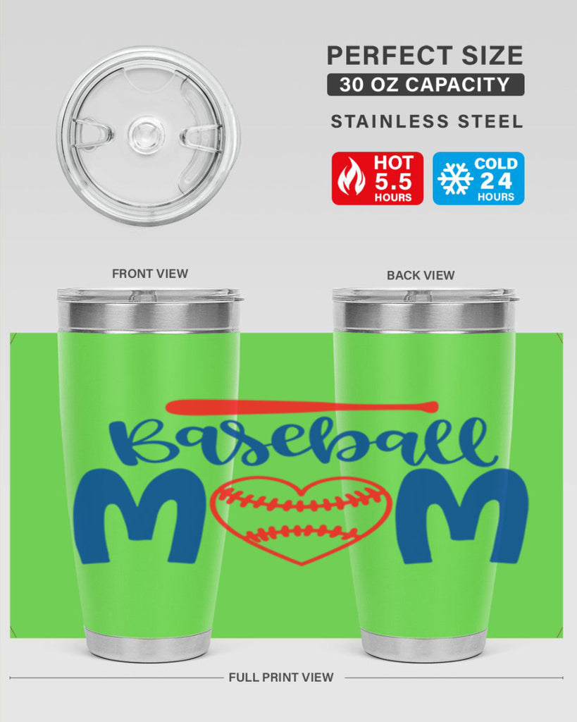 baseball mom 278#- mom- Tumbler