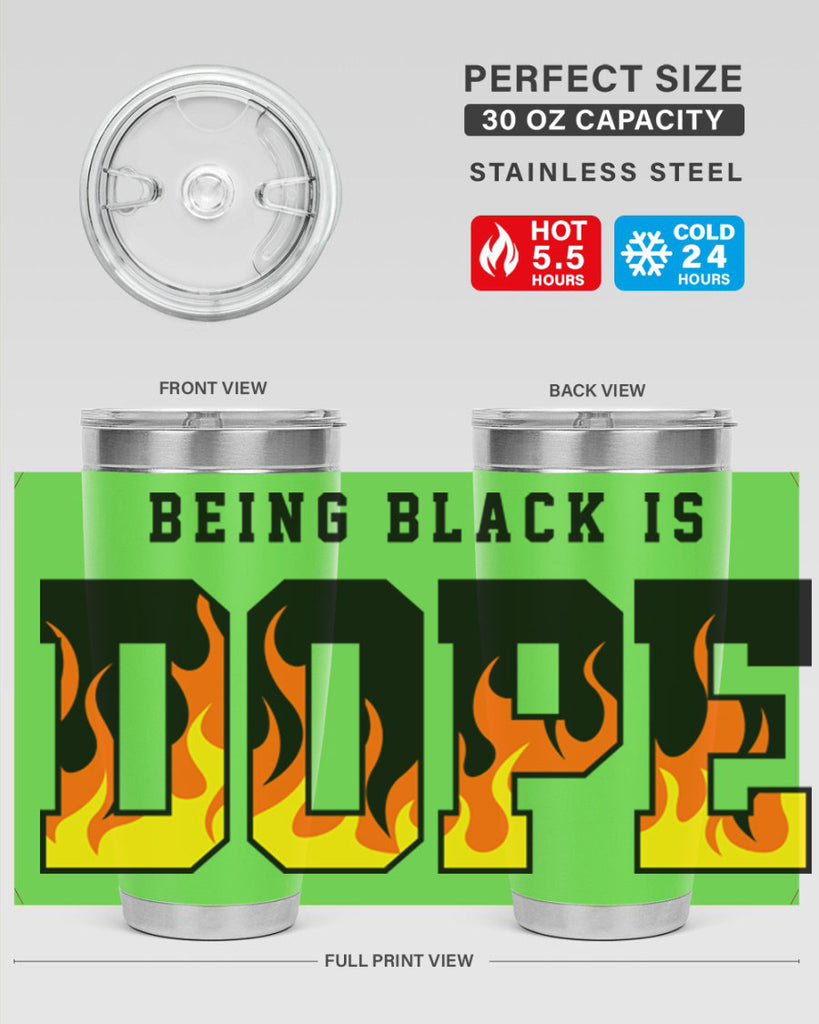 being black is dope flames 256#- black words phrases- Cotton Tank