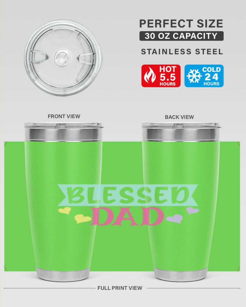 blessed dad 37#- dad- Tumbler