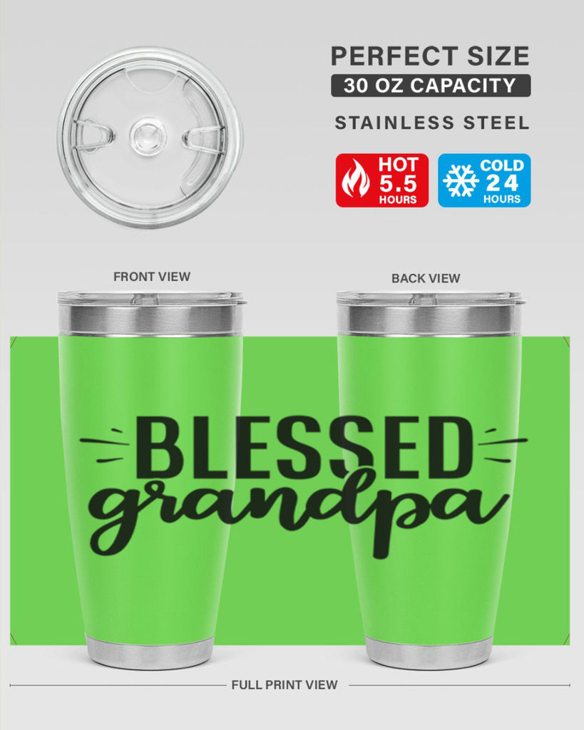 blessed grandpa 74#- grandpa - papa- Tumbler