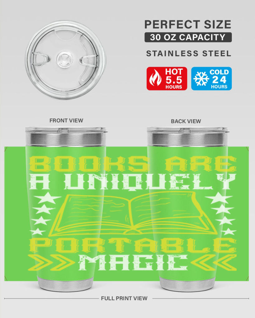 books are a uniquely portable magic 75#- reading- Tumbler