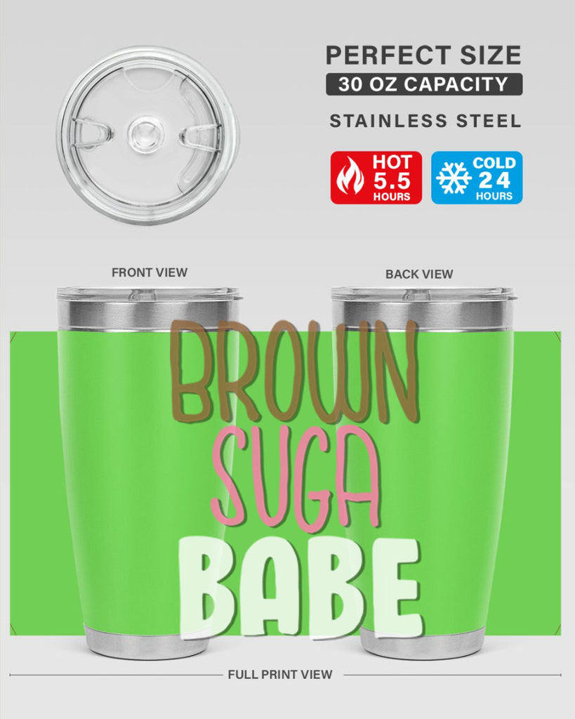 brown suga babe 190#- black words phrases- Cotton Tank