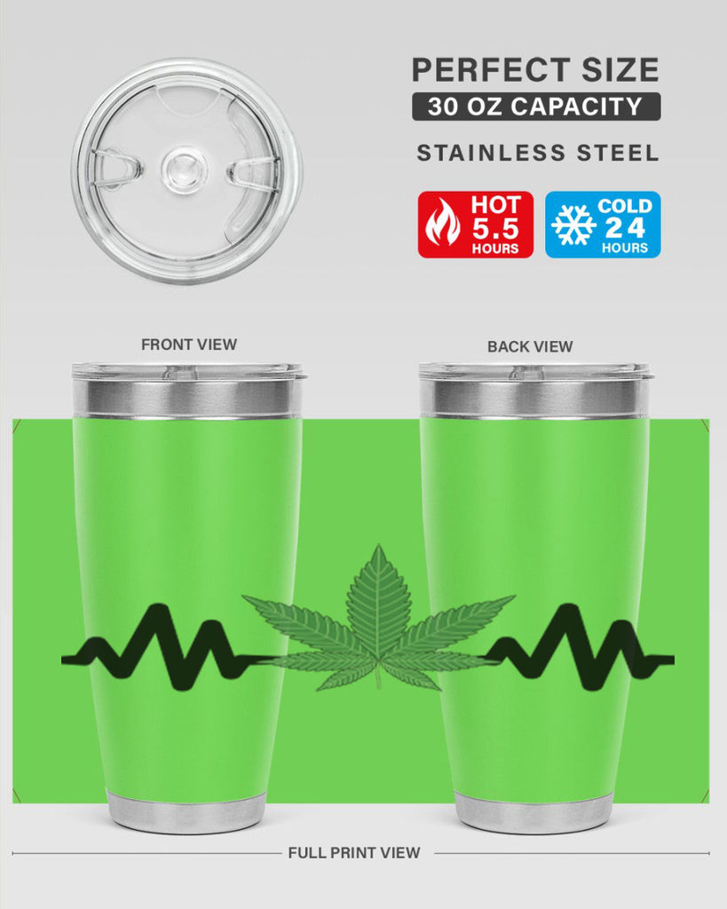 cannabis heartbeat 46#- marijuana- Tumbler