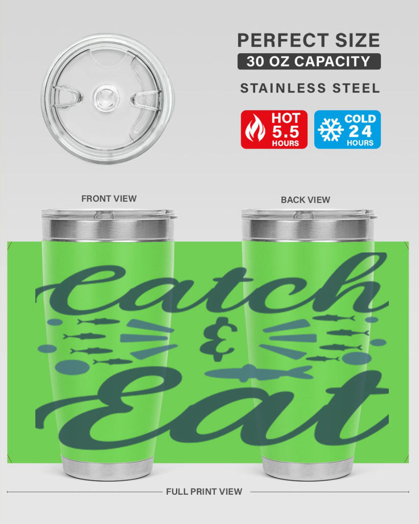 catch eat 173#- fishing- Tumbler