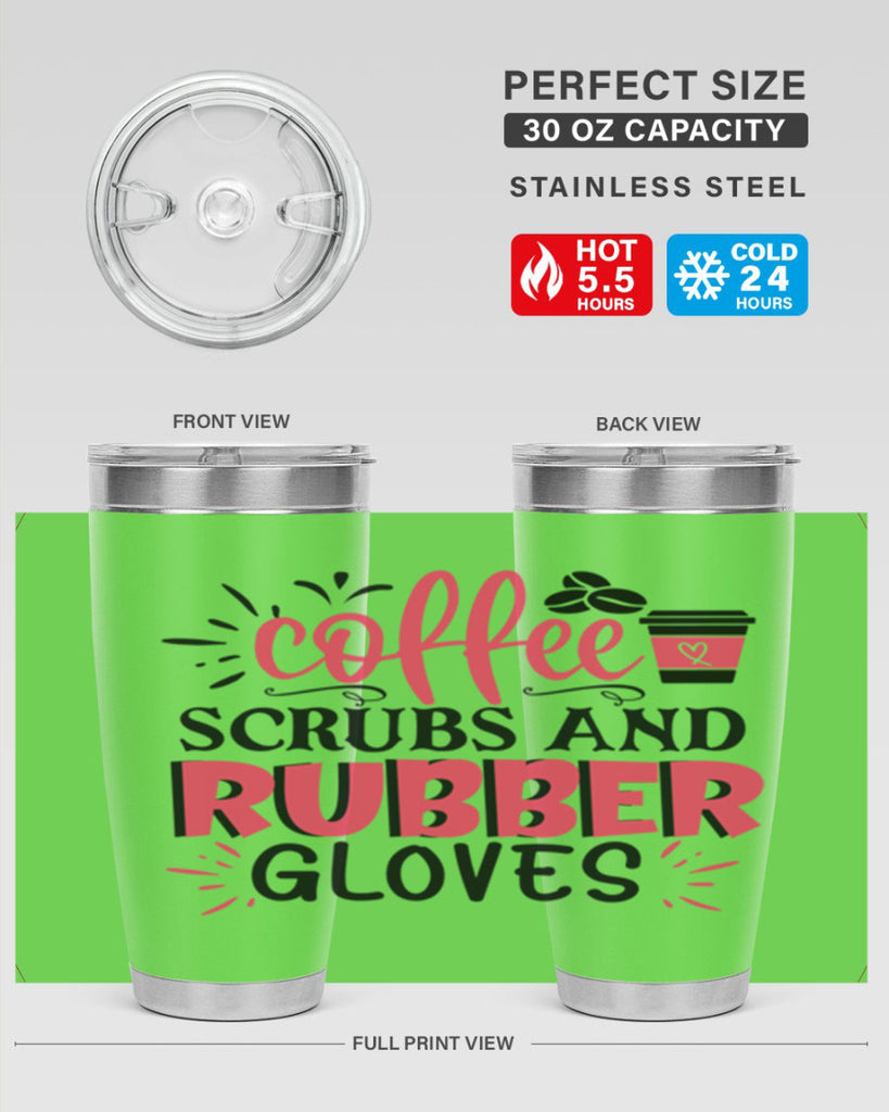 coffee scrubs and rubber gloves Style 393#- nurse- tumbler