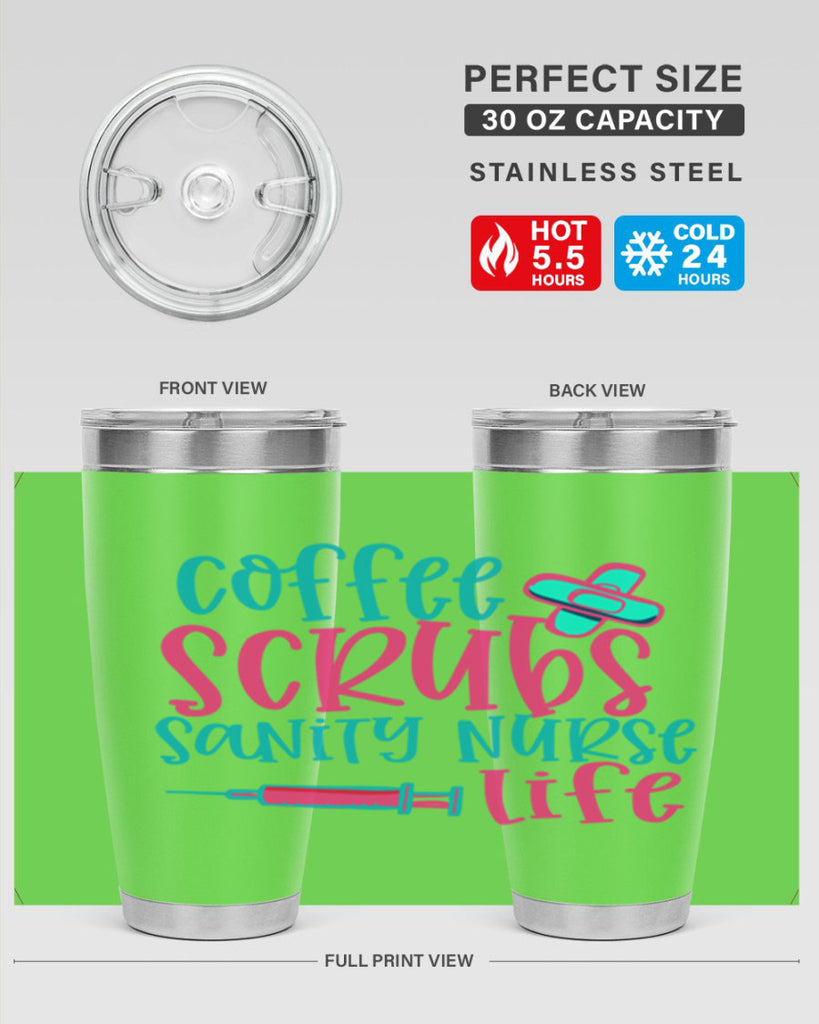 coffee scrubs sanity nurse life Style Style 207#- nurse- tumbler