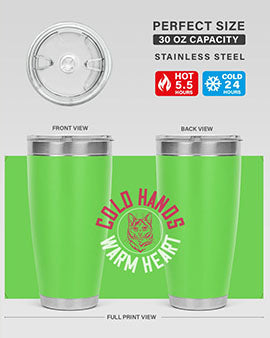 cold hands warm heart Style 42#- cat- Tumbler