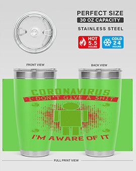 coronavirus i dont give a shit im aware of it Style 3#- corona virus- Cotton Tank