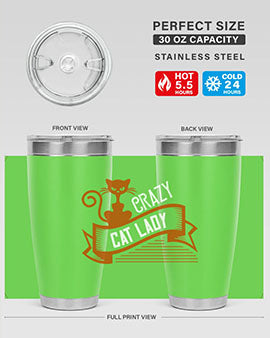 crazy cat lady Style 43#- cat- Tumbler