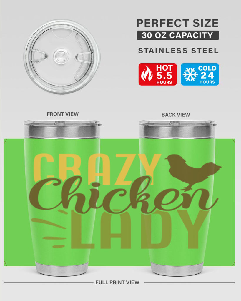 crazy chicken lady 18#- farming and gardening- Tumbler