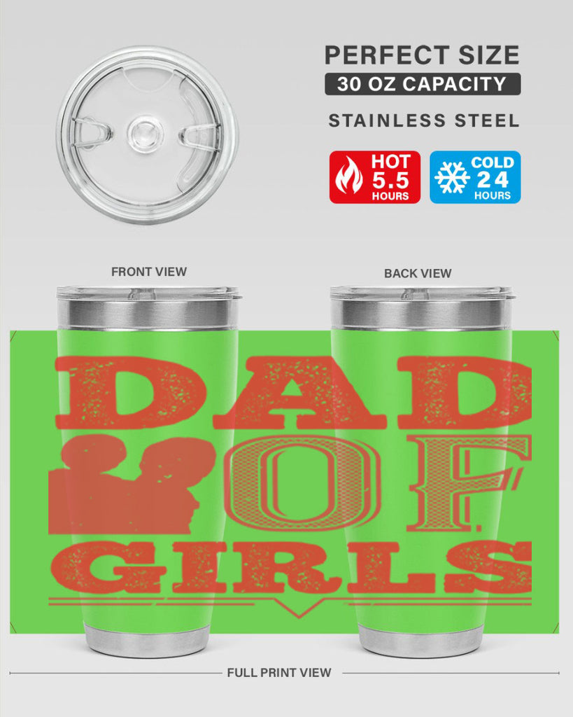 dad of girls 269#- fathers day- Tumbler