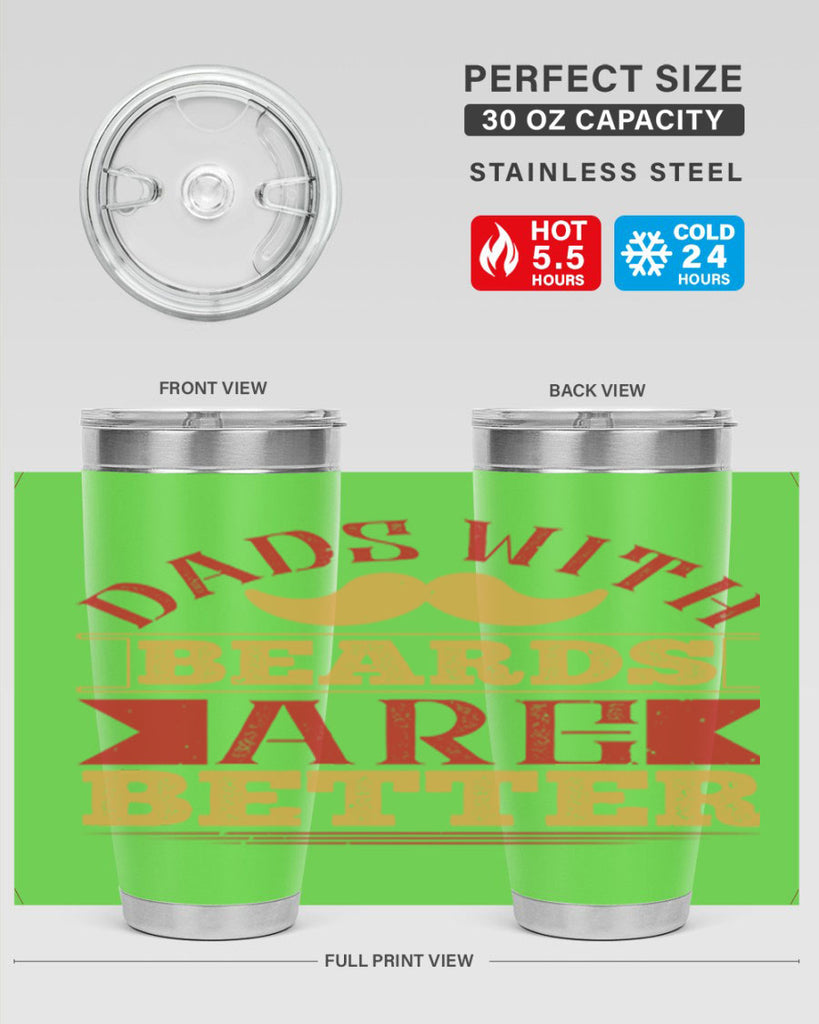 dads with beards are better 231#- fathers day- Tumbler